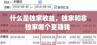什么是獨家收益，獨家和非獨家哪個更賺錢 