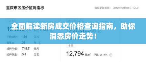 全面解讀新房成交價格查詢指南，助你洞悉房價走勢！