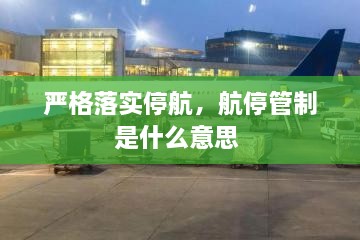 嚴(yán)格落實停航，航停管制是什么意思 