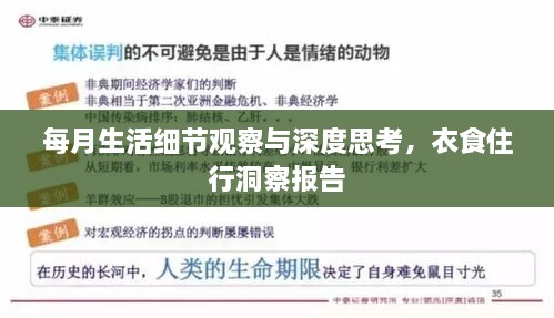 每月生活細(xì)節(jié)觀察與深度思考，衣食住行洞察報(bào)告