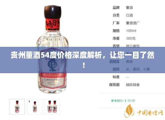 貴州董酒54度價格深度解析，讓您一目了然！