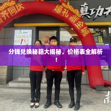 分錢兌換秘籍大揭秘，價(jià)格表全解析！