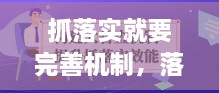 抓落實就要完善機制，落實什么機制 