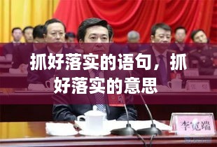 抓好落實的語句，抓好落實的意思 
