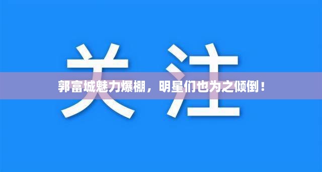 郭富城魅力爆棚，明星們也為之傾倒！