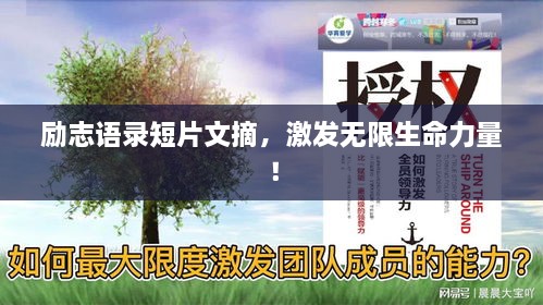 勵(lì)志語錄短片文摘，激發(fā)無限生命力量！