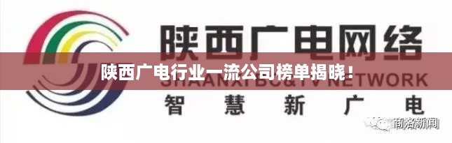 陜西廣電行業(yè)一流公司榜單揭曉！