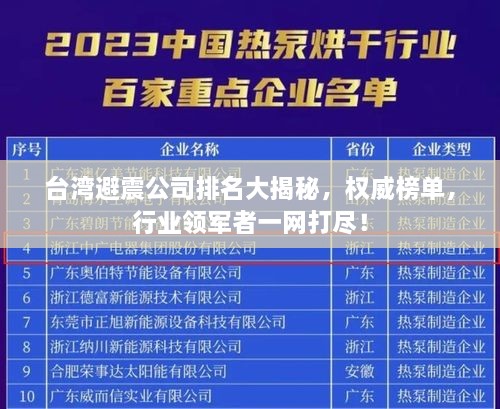 臺灣避震公司排名大揭秘，權(quán)威榜單，行業(yè)領(lǐng)軍者一網(wǎng)打盡！