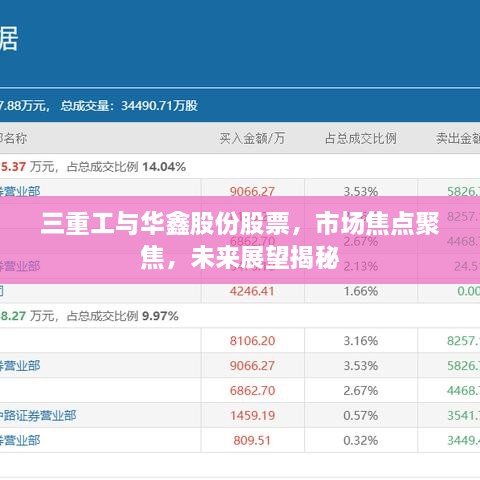 三重工與華鑫股份股票，市場(chǎng)焦點(diǎn)聚焦，未來展望揭秘