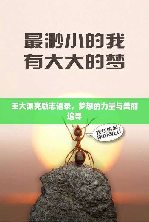 王大漂亮勵(lì)志語(yǔ)錄，夢(mèng)想的力量與美麗追尋