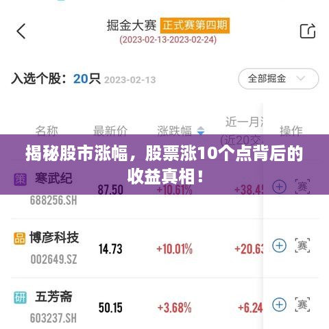 揭秘股市漲幅，股票漲10個點背后的收益真相！