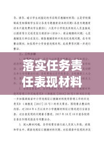 落實任務責任表現(xiàn)材料，任務落實方面存在的問題及整改措施 