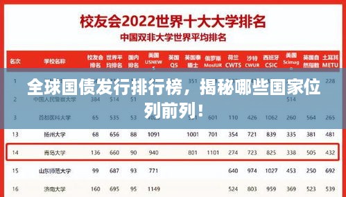 全球國債發(fā)行排行榜，揭秘哪些國家位列前列！