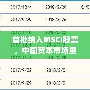 首批納入MSCI股票，中國(guó)資本市場(chǎng)里程碑事件揭曉！