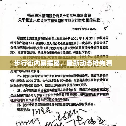 步行街內(nèi)幕揭秘，最新動(dòng)態(tài)搶先看
